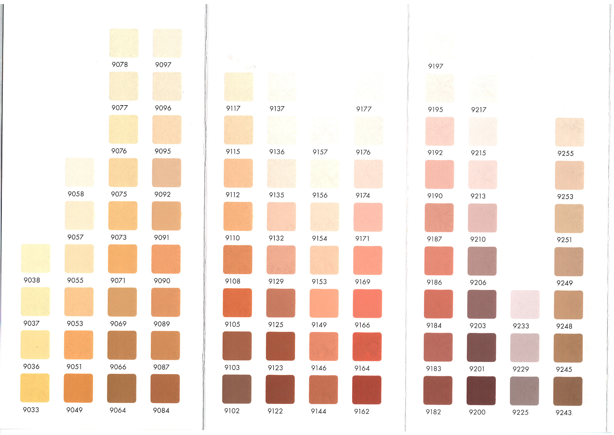Keim Colour Chart